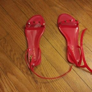 BRAND NEW Red jelly sandals